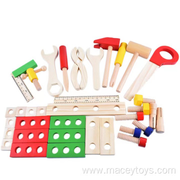 wooden boy tool play set